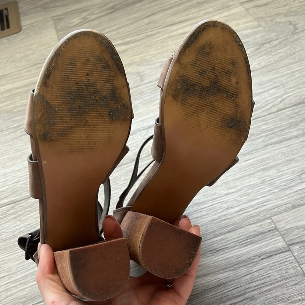 Steve Madden Sundance Stacked-Heel Dress Sandal Size 8.5
